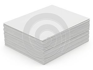 Stack of clean white printer paper ready for use