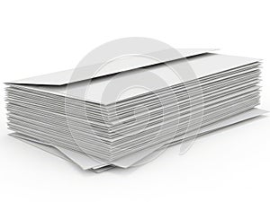 Stack of clean, white printer paper ready for use