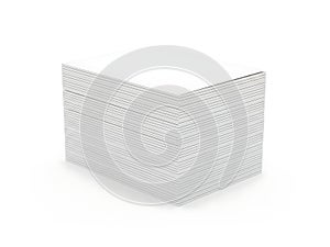 Stack of clean, white printer paper ready for use