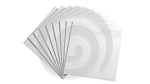 Stack of clean, white printer papers ready for use
