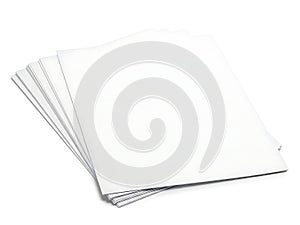 Stack of clean white printer papers ready for use