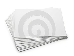 Stack of clean white printer papers ready for use