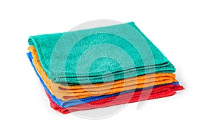 Stack of cleaning rags or towels