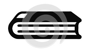 Stack of Closed Books Icon, Knowledge, Library, or Research, vector design Generative AI