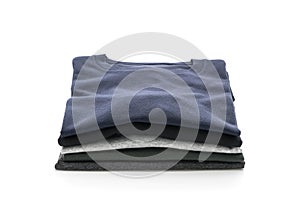 Stack of clothes on white