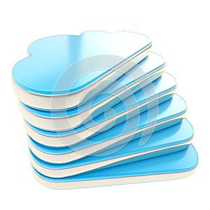 Stack of cloud shaped hdd server components