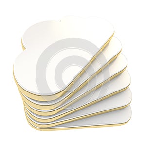 Stack of cloud shaped hdd server components