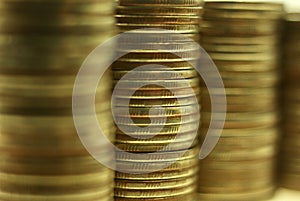 Stack coins abstract background