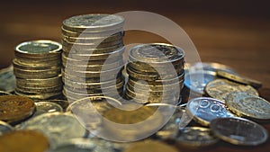 Stack of Indonesia Rupiah Coins