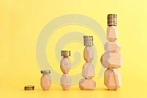 Stack of coins balance image