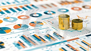 Stack of Coins on Table