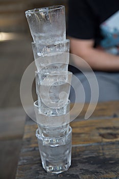 Stack of Cold Shot Glasses