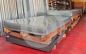 Cold steel coils in warehouse