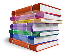 Stack of color books