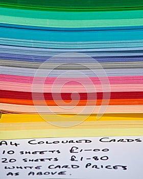 Stack of color paper