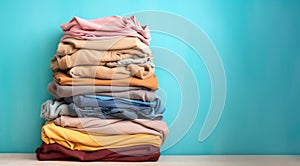 Stack of Colored Clothes