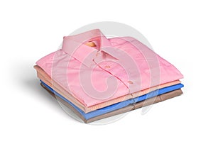Stack of colored men's shirts