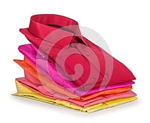 Stack of colored shirt