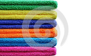 Stack of colored towels