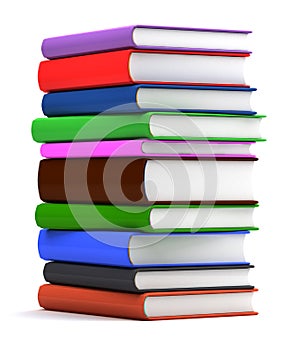 Stack of colorful books