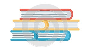 Stack of Colorful Books Education Icon, vector design Generative AI