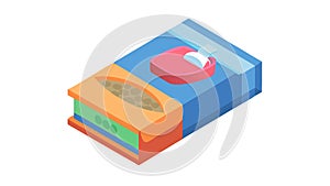 Stack of Colorful Books for Education and Knowledge, vector design Generative AI