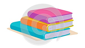 Stack of colorful books, essential for education and learning, vector design Generative AI
