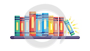 Stack of Colorful Books, Symbolizing Education, Knowledge, and Learning, vector design Generative AI