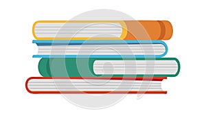 Stack of Colorful Books Vector Illustration, vector design Generative AI