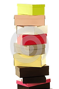 Stack of colorful boxes
