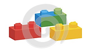 Stack of colorful building blocks for children's creative play, vector design Generative AI