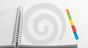 Stack of colorful building blocks isolated on white background