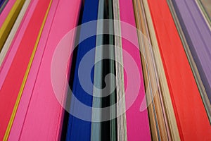 Stack of Colorful Construction Paper