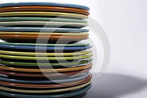 Stack of colorful dishes