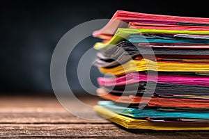 Colorful Stack of Papers