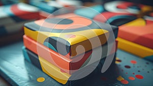 Stack of Colorful Gift Boxes