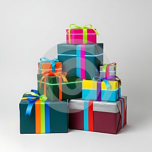 Stack of Colorful Gift Boxes
