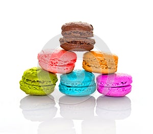 Stack of colorful macarons