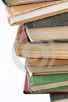 Stack of colorful old books