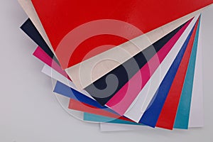 Stack of Colorful Paper Sheets Background