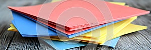 Stack of Colorful Paper Sheets