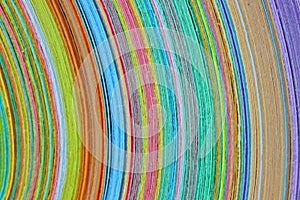 Stack of colorful papers