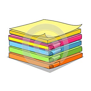 Stack of Colorful Sticky Notes