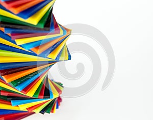 Stack of Coloured Cast Acrylic Sheet