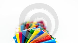 Stack of Coloured Cast Acrylic Sheet