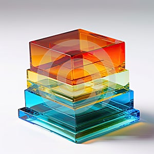 Stack of Colourful acrylic Glass Samples