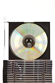 Stack of compact discs