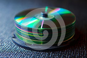 Stack of compact discs