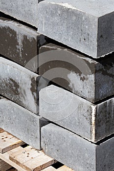 Stack Of Concrete Construction Blocks