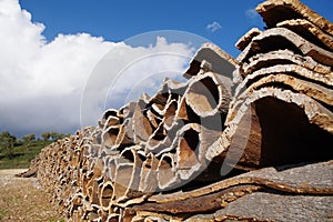 stack of cork layers